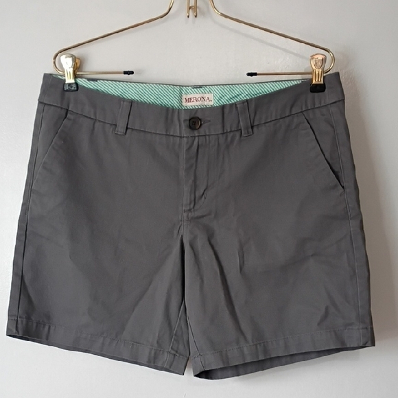 Merona Gray Women's Shorts 100% Cotton Size 8 - Picture 3 of 10